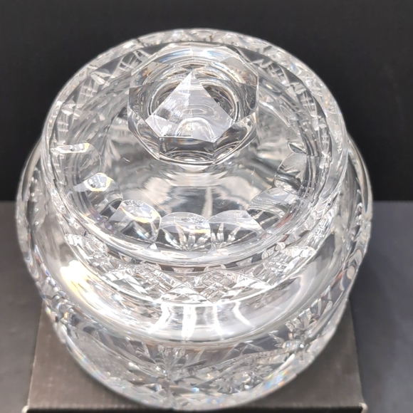 Vintage European Crystal Cut Glass Jar with Lid. - Picture 2 of 10